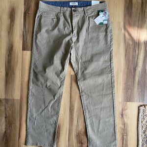 Flag & Anthem Wallburg 5 Pocket Tan Khaki Nashville Stretch Straight Fit 35x32